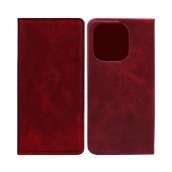 Leather Flip Cover With Internal Pocket For Oppo A5 Pro Red Leather Flip Cover With Internal Pocket For Oppo A5 Pro Red